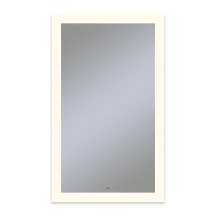 Vitality 24" x 40" x 1-3/4" rectangle lighted mirror with perimeter light pattern, 2700 kelvin temperature (warm light), dimmable, defogger, tested and certified to California Title 24 standards and meets JA8 2016 requirements