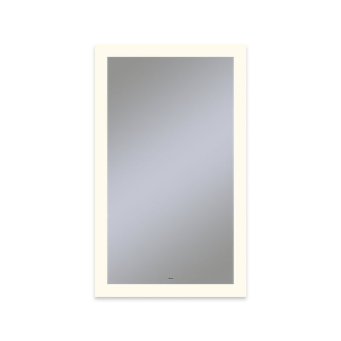Vitality 24" x 40" x 1-3/4" rectangle lighted mirror with perimeter light pattern, 2700 kelvin temperature (warm light), dimmable and defogger