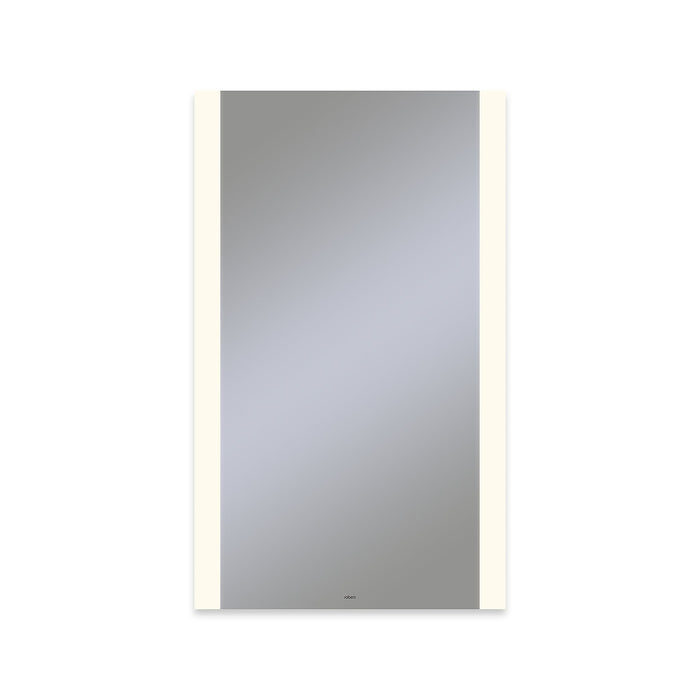 Vitality 24" x 40" x 1-3/4" rectangle lighted mirror with edge lit light pattern, 2700 kelvin temperature (warm light), dimmable and defogger