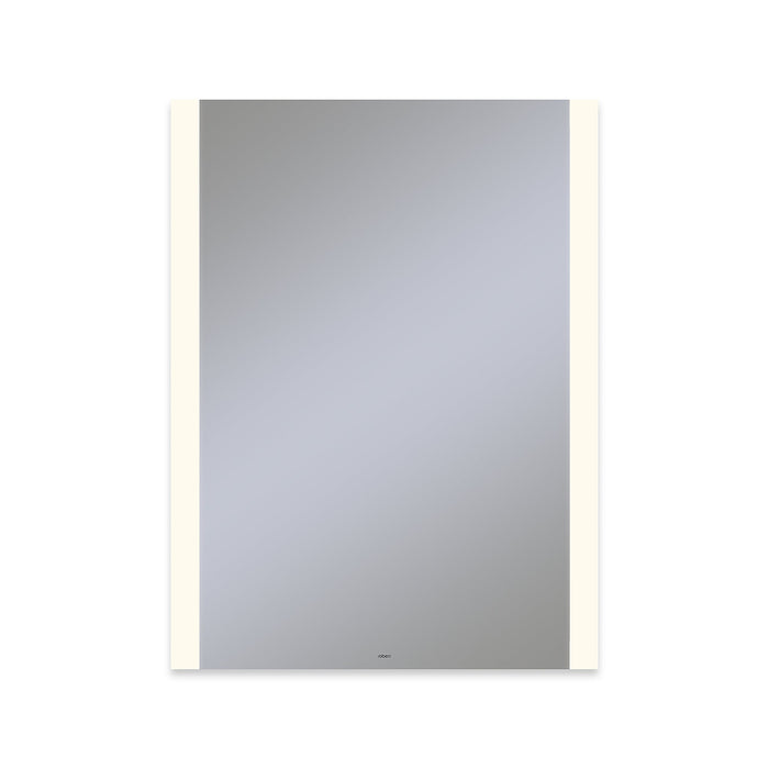 Vitality 30" x 40" x 1-3/4" rectangle lighted mirror with edge lit light pattern, 2700 kelvin temperature (warm light), dimmable and defogger