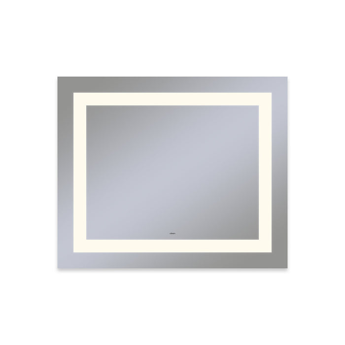Vitality 36" x 30" x 1-3/4" rectangle lighted mirror with inset light pattern, 2700 kelvin temperature (warm light), dimmable and defogger