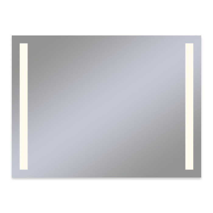 Vitality 48" x 36" x 1-3/4" rectangle lighted mirror with column light pattern, 2700 kelvin temperature (warm light), dimmable, defogger and flippable (can hang in portrait or horizontal orientation)