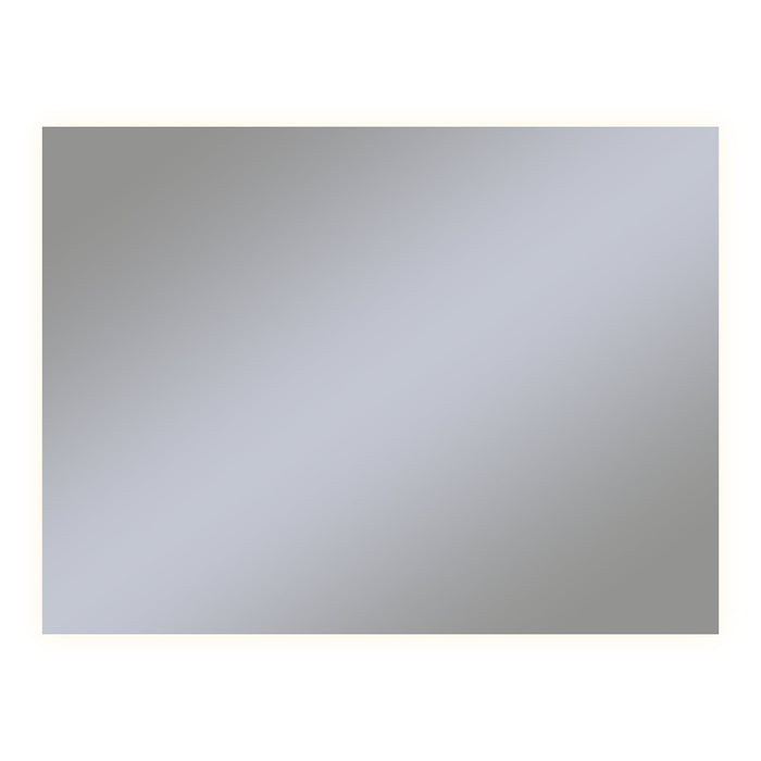 Vitality 48" x 36" x 1-3/4" rectangle lighted mirror with glow light pattern, 2700 kelvin temperature (warm light), dimmable, defogger and flippable (can hang in portrait or horizontal orientation)