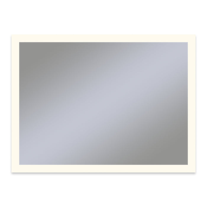 Vitality 48" x 36" x 1-3/4" rectangle lighted mirror with perimeter light pattern, 2700 kelvin temperature (warm light), dimmable, defogger and flippable (can hang in portrait or horizontal orientation)