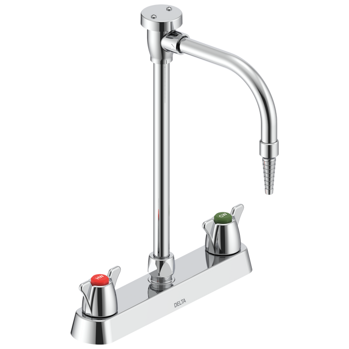 Delta Commercial W67 Series Mixing Faucet: Two Handle 8" Deck Mount Laboratory Mixing Faucet