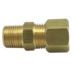 Wal-rich Corporation 4019004 1/4"OD Brass Compression x 1/8" MPT Adapter