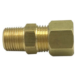 Wal-rich Corporation 4019008 1/4"OD Brass Compression x 3/8" MPT Adapter