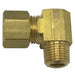 Wal-rich Corporation 4020020 3/8"OD Brass Compression x 1/2" MPT 90° Elbow