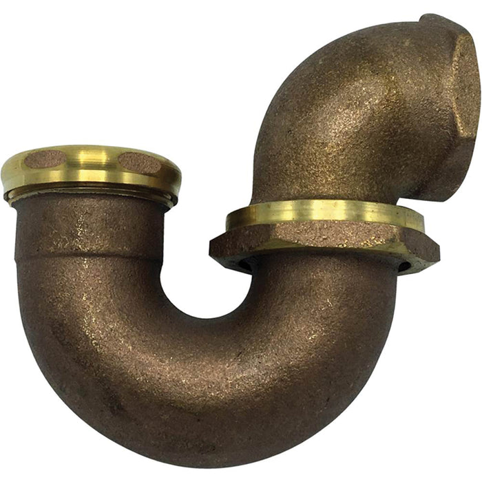 Wal-rich Corporation 1212002 Trap, 1-1/2 x 1-1/4 in Nominal, FIP Connection, Brass, Rough Brass