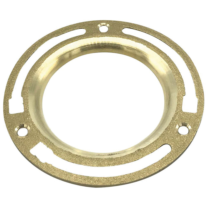 Wal-rich Corporation 1349002 Regular Shallow Closet Flange, 4-1/4 in ID, 4 in Pipe, Brass