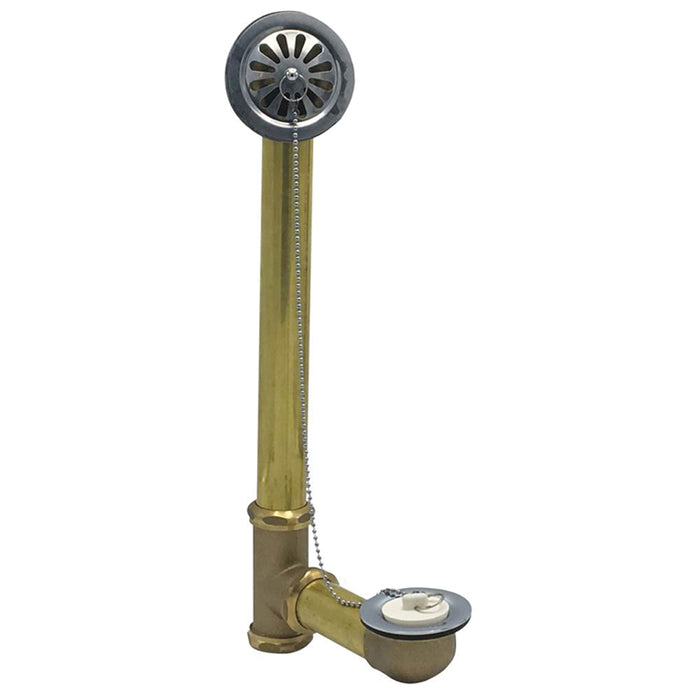 Wal-rich Corporation 1401002 Connected Waste and Overflow, 1-3/8 in, Chrome