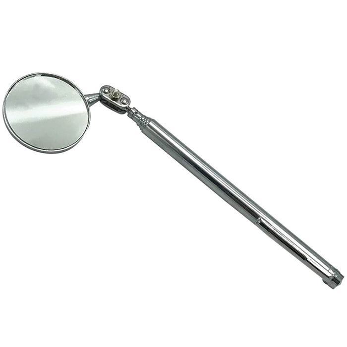 Wal-rich Corporation 1802210 Inspection Mirror, 1-1/4 in Dia Mirror, Round Mirror, Telescopic Handle