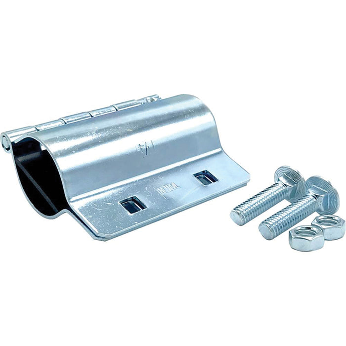 Wal-rich Corporation 2206014 1-1/4" Steel Hinged Pipe Clamp | Includes: 1/8" Rubber Gasket & (2) Bolts and Nuts