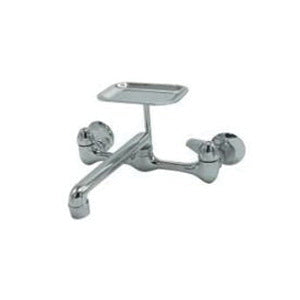 Wal-rich Corporation 4702002 Wall, Sink Faucet With Soap Dish, Chrome