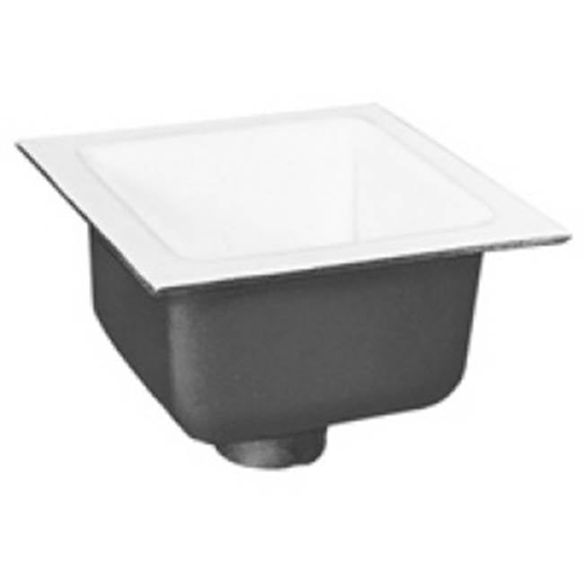 Zurn FD2375-NH4 Floor Sink, Fits Pipe Size: 4 in, No-Hub Connection, Iron, Enameled, 6 in Sump Depth