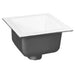 Zurn FD2375-NH4 Floor Sink, Fits Pipe Size: 4 in, No-Hub Connection, Iron, Enameled, 6 in Sump Depth