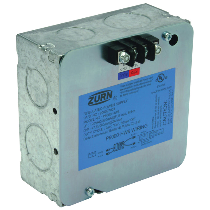 Zurn P6000-HW6 AquaSense Hardwired Power Converter, Steel