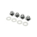 Zurn Z5610-NUT-EXT-KIT Extended Acorn Nut and Washer Kit, 5/8 in, Vitreous China, White