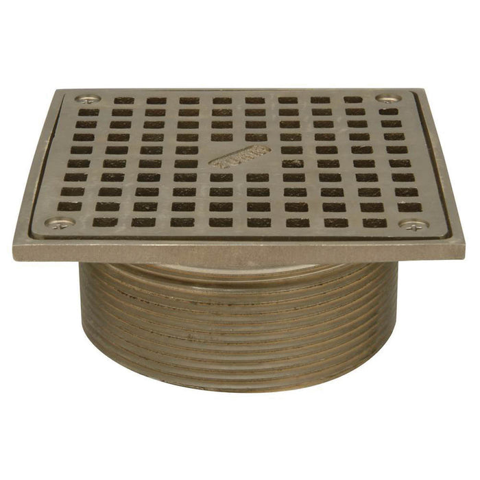 Zurn ZN400-5S 5" Square Adjustable ''Type-S'' Strainer Top Assembly With Secured Heel Proof Grate &bull; Polished Nickel Bronze