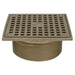 Zurn ZN400-6S 6" Type-S Square Strainer With Secured Heel Proof Grate - NPSM Connection &bull; Polished Nickel Bronze