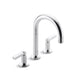 Kallista P24133-LV-CP Vir Stil Minimal by Laura Kirar Sink Faucet, Lever Handles