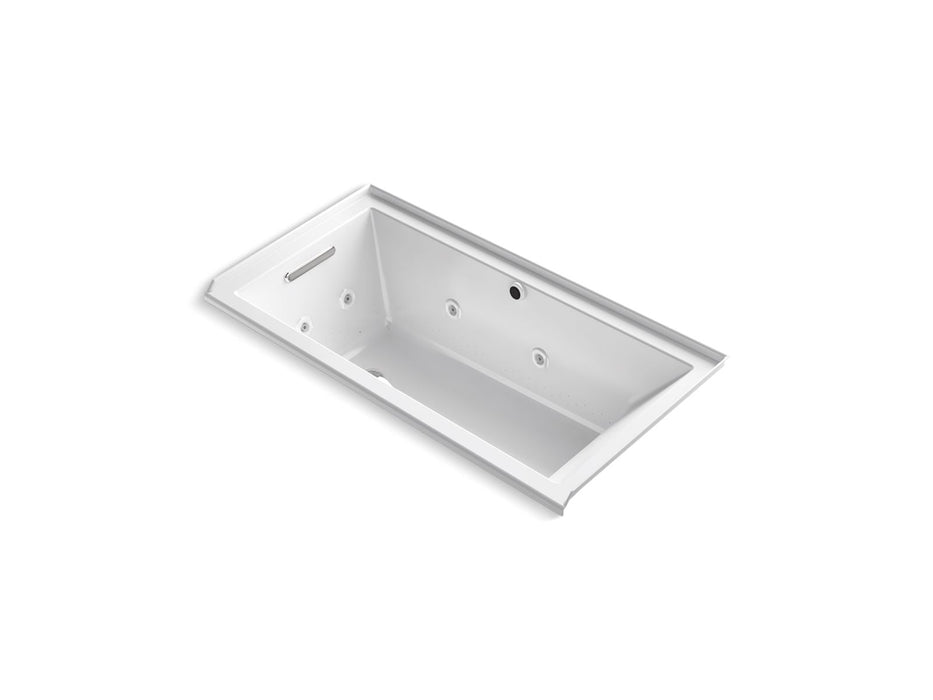 KOHLER K-1167-XHGHL Underscore 60" x 30" alcove Heated BubbleMassage air bath with whirlpool, left drain