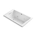 KOHLER K-1849-XHGH Underscore 60" x 36" drop-in Heated BubbleMassage air bath with whirlpool