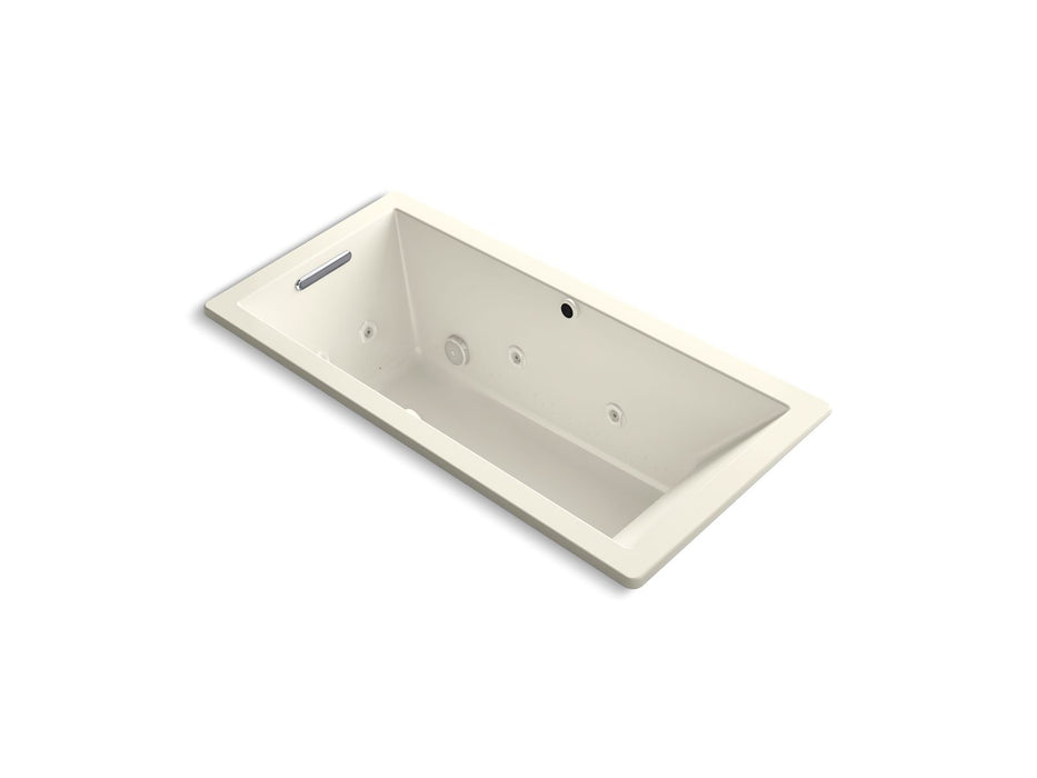 KOHLER K-1822-XHGH Underscore 66" x 32" drop-in Heated BubbleMassage air bath with whirlpool