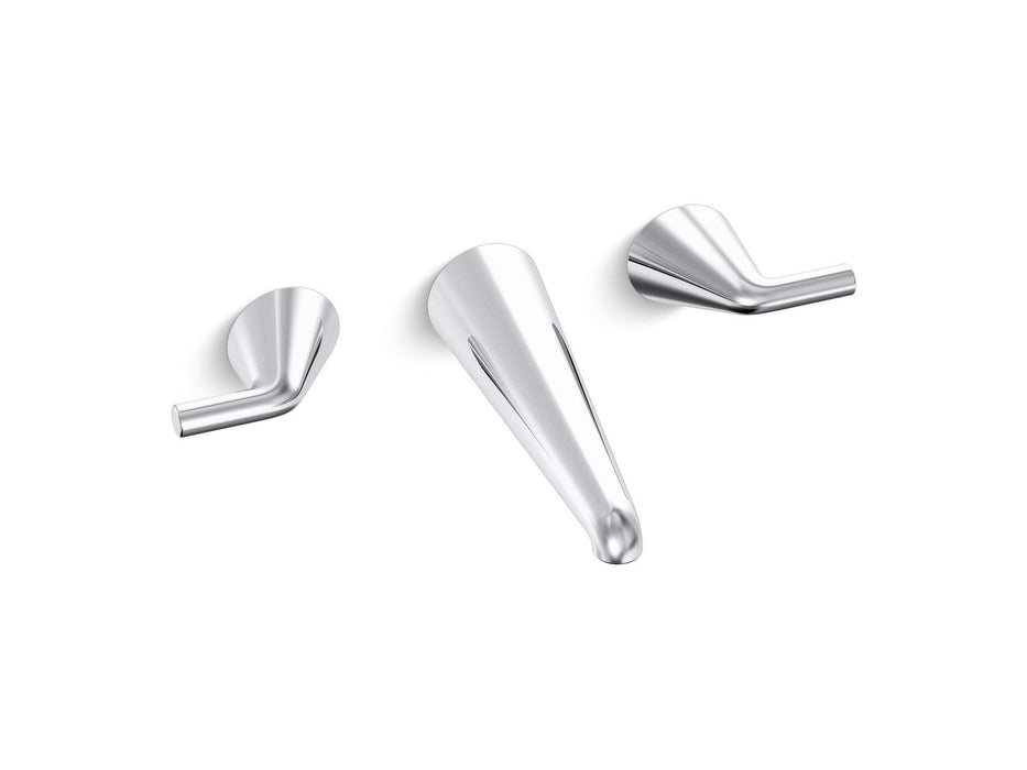 Kallista P24810-LV-CP Taper by Bjarke Ingels Wall-Mount Sink Faucet, Lever Handles