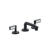 Kallista P24491-WC-GN One Decorative Sink Faucet, Low Spout, White Carrara Handles