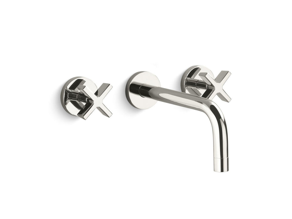 Kallista P24410-CR-CP One Wall Mount Sink Faucet, Cross Handles