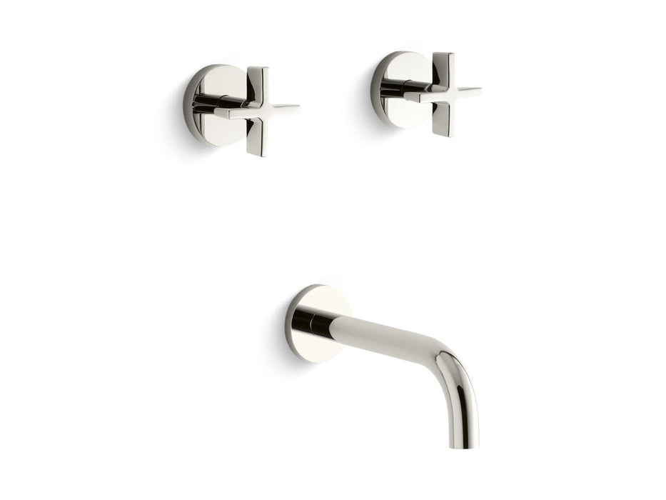 Kallista P24425-CR-CP One Wall-Mount Bath Faucet, Cross Handles
