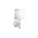 Kallista P33221-DWT-CP Counterpoint By Barbara Barry Rock Crystal Wall Sconce, Dove White Shade