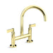 Kallista P25202-LV-CP One Deck-Mount Bridge Kitchen Faucet, Lever Handles