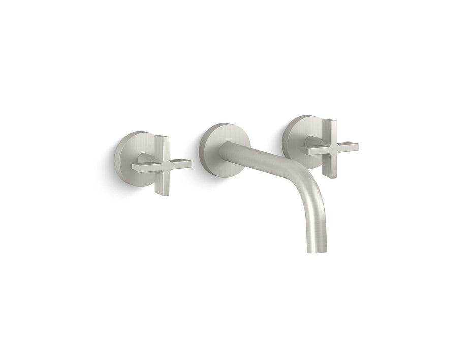 Kallista P24410-CR-CP One Wall Mount Sink Faucet, Cross Handles