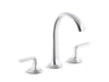 Kallista P25007-LV-BV Script Sink Faucet, Arch Spout, Lever Handles
