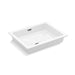 Kallista P74236-WO-0 Perfect Under-mount Sink, Centric Rectangle with Overflow, Glazed