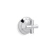 Kallista P25023-CR-BV Script Volume Control Trim, Cross Handles