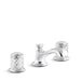 Kallista P25050-SLC-CP Script Sink Faucet, Low Spout, Saint-Louis Crystal, Clear Knob Handles