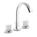Kallista P25057-CMC-CP Script Sink Faucet, Arch Spout, White Porcelain Knob Handles