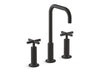 KOHLER K-14408-3 Purist Widespread bathroom sink faucet with Cross handles, 1.2 gpm