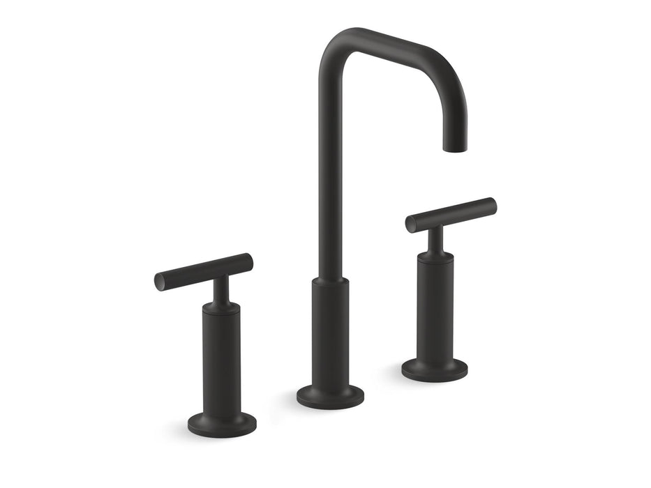 KOHLER K-14408-4 Purist Widespread bathroom sink faucet with Lever handles, 1.2 gpm