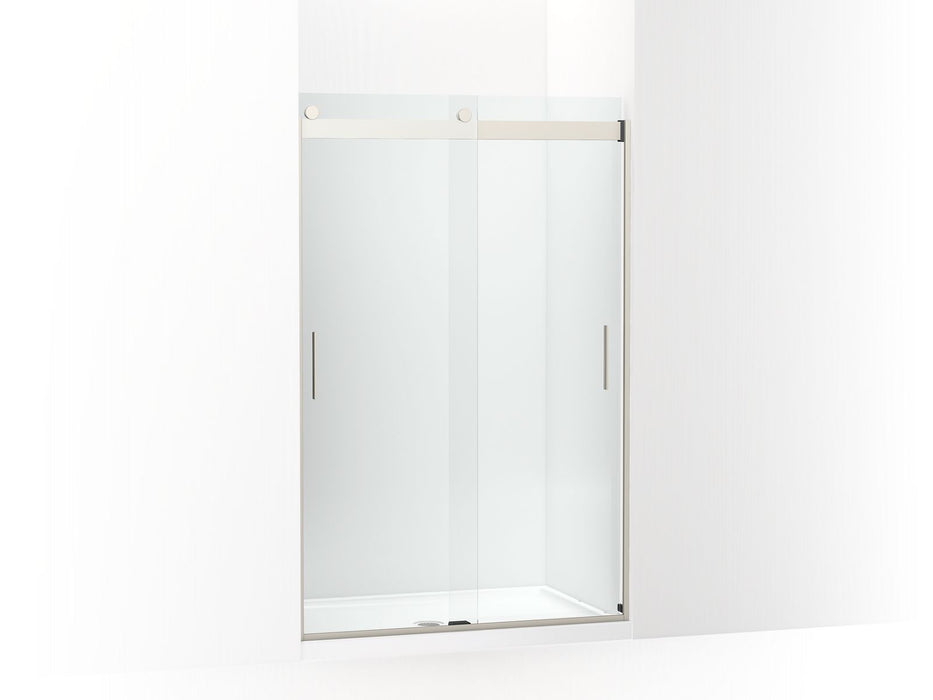 KOHLER K-706008-L Levity Sliding shower door, 74" H x 43-5/8 - 47-5/8" W, with 1/4" thick Crystal Clear glass