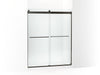 KOHLER K-706015-D3 Levity Sliding shower door, 74" H x 56-5/8 - 59-5/8" W, with 1/4" thick Frosted glass