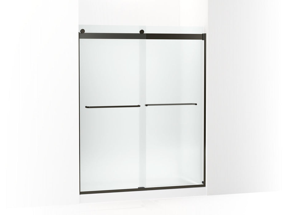 KOHLER K-706015-D3 Levity Sliding shower door, 74" H x 56-5/8 - 59-5/8" W, with 1/4" thick Frosted glass