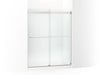 KOHLER K-706015-D3 Levity Sliding shower door, 74" H x 56-5/8 - 59-5/8" W, with 1/4" thick Frosted glass