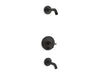 KOHLER K-T14420-3L Purist Rite-Temp bath and shower trim kit with push-button diverter and cross handle, without showerhead