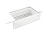 KOHLER K-29825 Cairn 34" undermount single-bowl farmhouse kitchen sink with faceted design