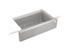 KOHLER K-25788 Cairn 34" undermount single-bowl farmhouse kitchen sink with fluted design