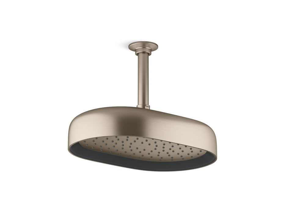 KOHLER K-26293-G Statement Oblong 12" single-function rainhead, 1.75 gpm
